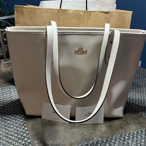 Coach City Zip tote in chalk. Excellent condition.
